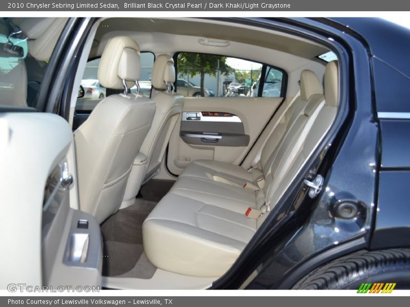 Brilliant Black Crystal Pearl / Dark Khaki/Light Graystone 2010 Chrysler Sebring Limited Sedan