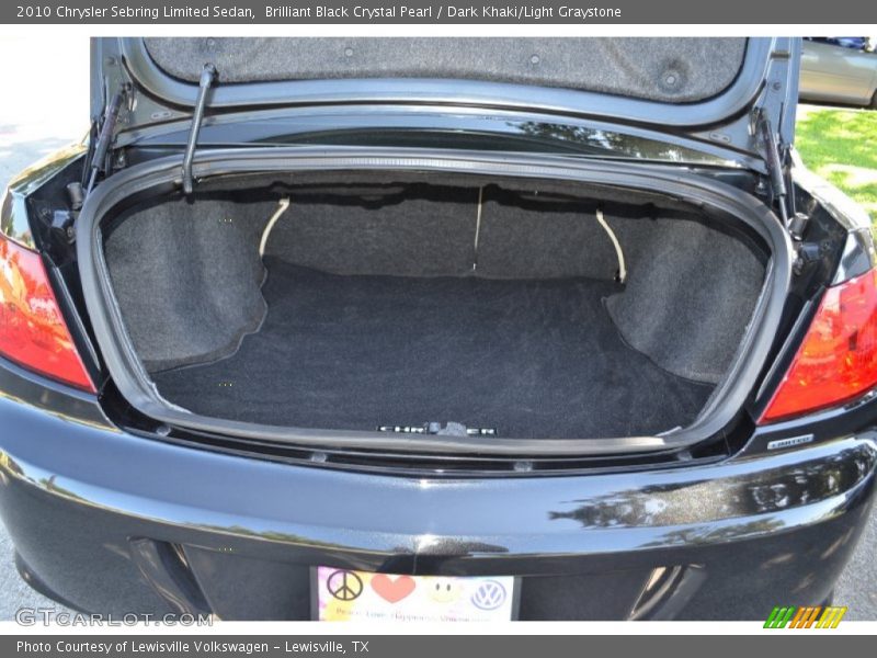 Brilliant Black Crystal Pearl / Dark Khaki/Light Graystone 2010 Chrysler Sebring Limited Sedan
