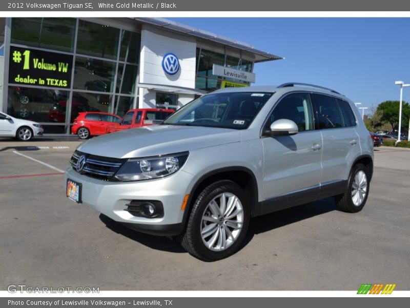 White Gold Metallic / Black 2012 Volkswagen Tiguan SE