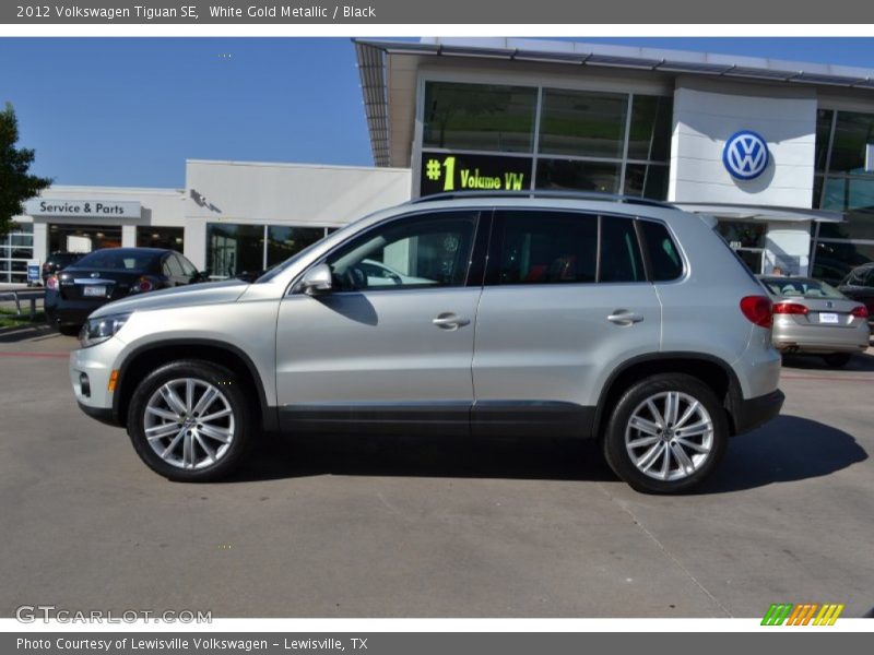 White Gold Metallic / Black 2012 Volkswagen Tiguan SE