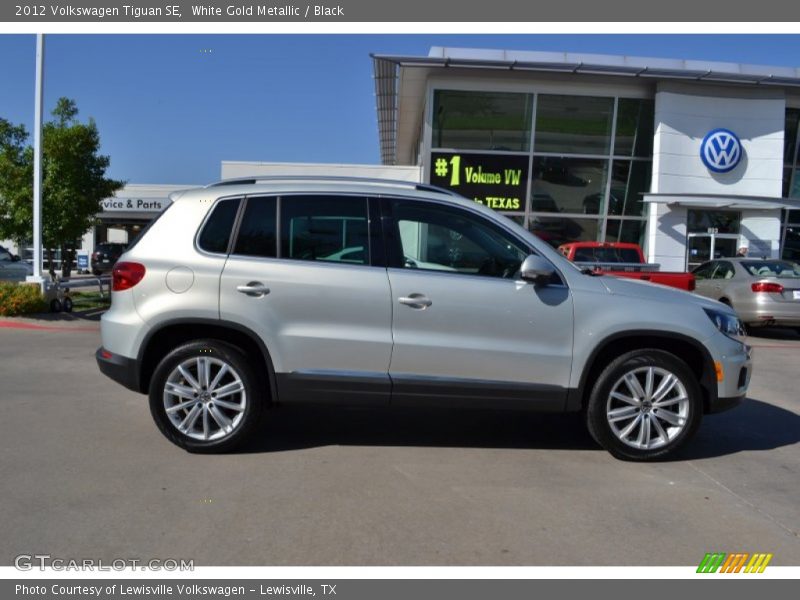 White Gold Metallic / Black 2012 Volkswagen Tiguan SE