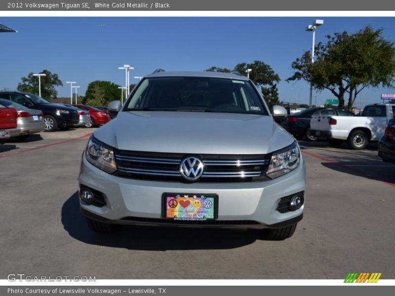 White Gold Metallic / Black 2012 Volkswagen Tiguan SE