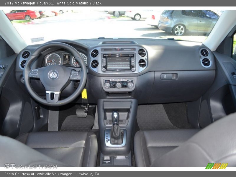 White Gold Metallic / Black 2012 Volkswagen Tiguan SE