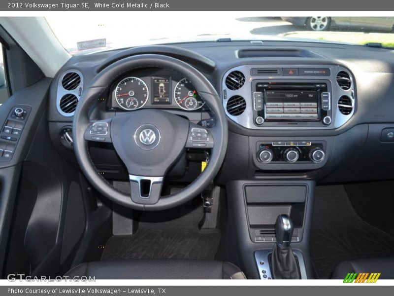 White Gold Metallic / Black 2012 Volkswagen Tiguan SE