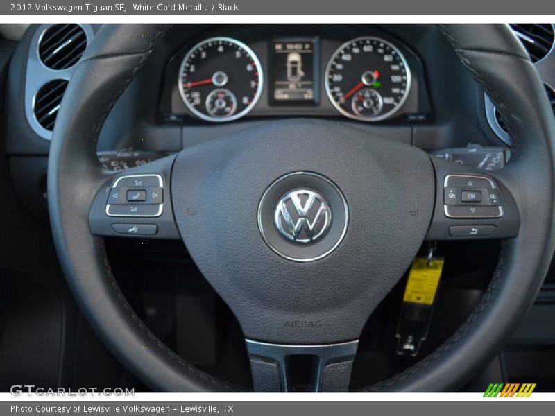 White Gold Metallic / Black 2012 Volkswagen Tiguan SE