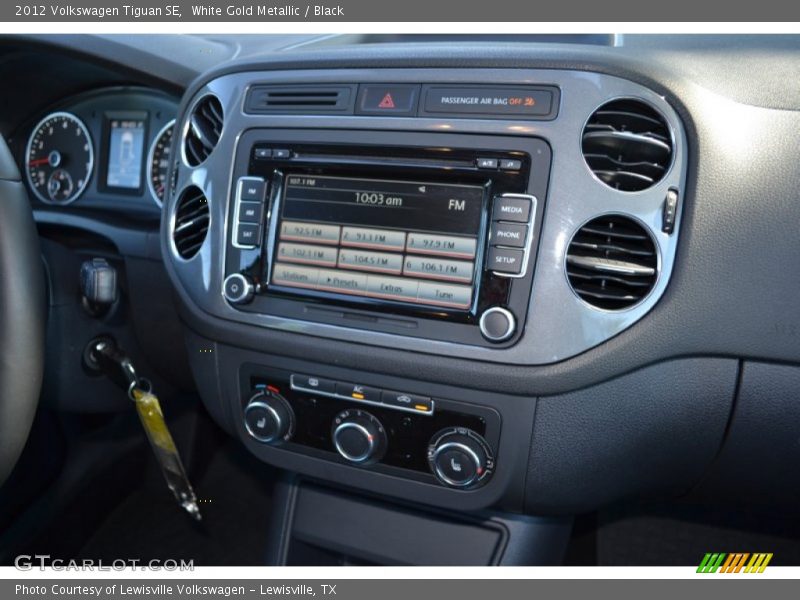 White Gold Metallic / Black 2012 Volkswagen Tiguan SE