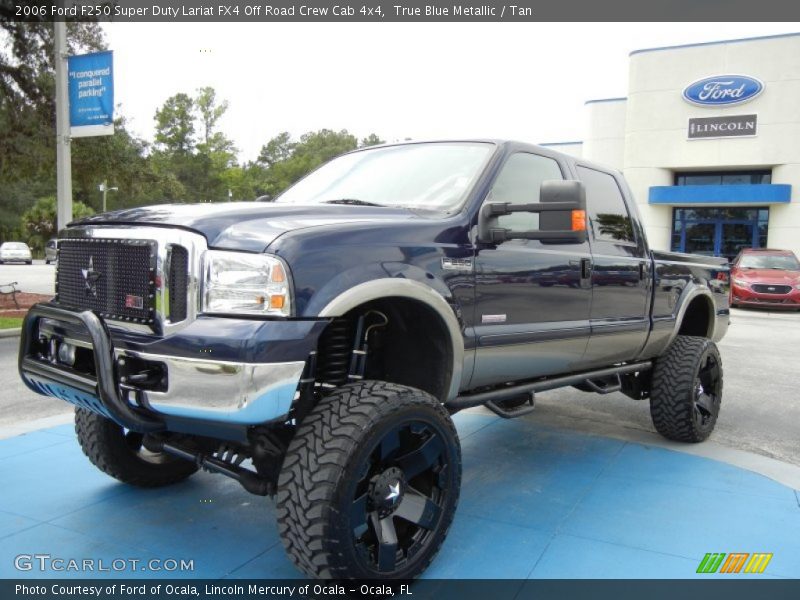 True Blue Metallic / Tan 2006 Ford F250 Super Duty Lariat FX4 Off Road Crew Cab 4x4
