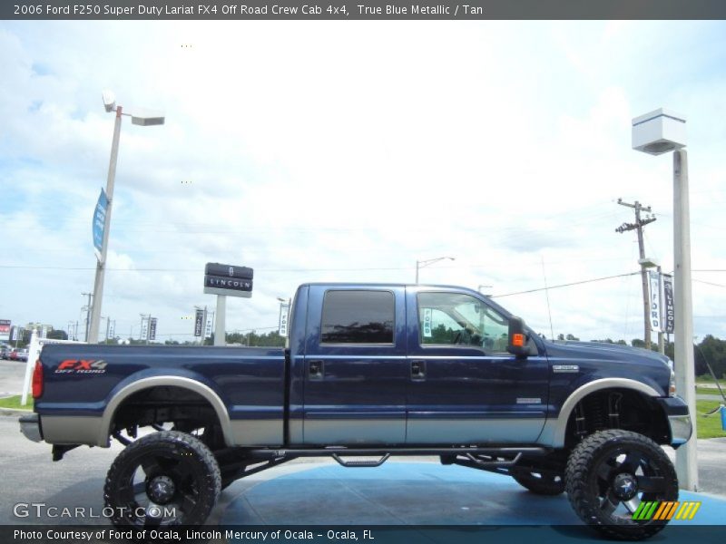 True Blue Metallic / Tan 2006 Ford F250 Super Duty Lariat FX4 Off Road Crew Cab 4x4