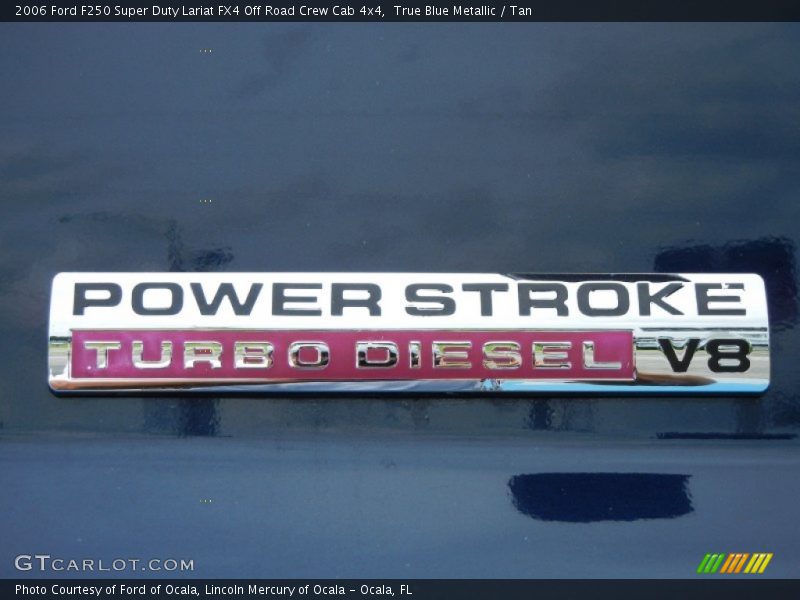 True Blue Metallic / Tan 2006 Ford F250 Super Duty Lariat FX4 Off Road Crew Cab 4x4