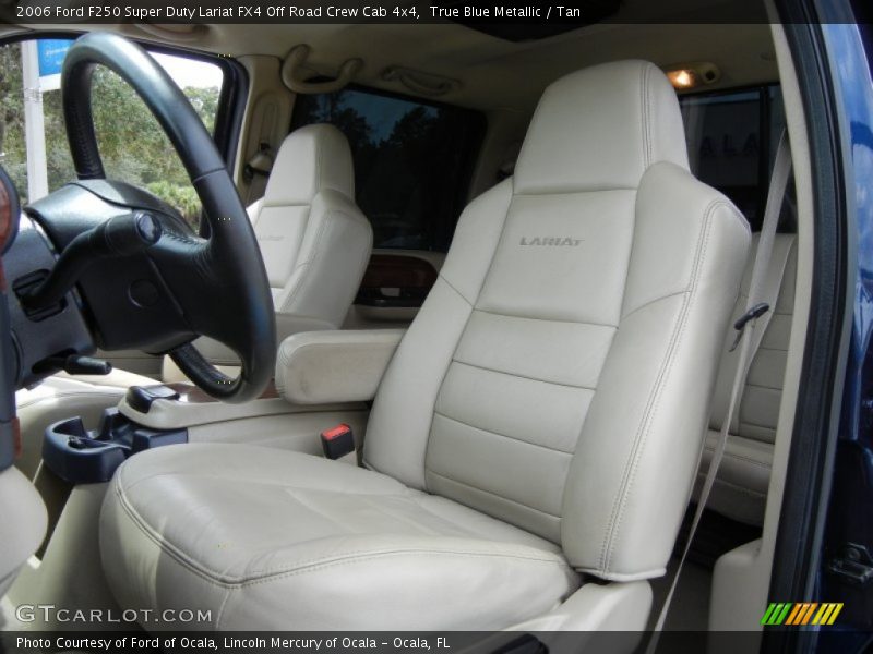 True Blue Metallic / Tan 2006 Ford F250 Super Duty Lariat FX4 Off Road Crew Cab 4x4