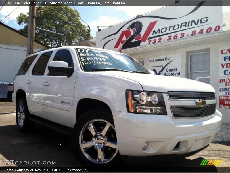 Summit White / Dark Titanium/Light Titanium 2007 Chevrolet Tahoe LT