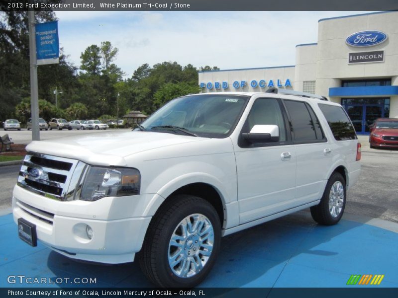 White Platinum Tri-Coat / Stone 2012 Ford Expedition Limited