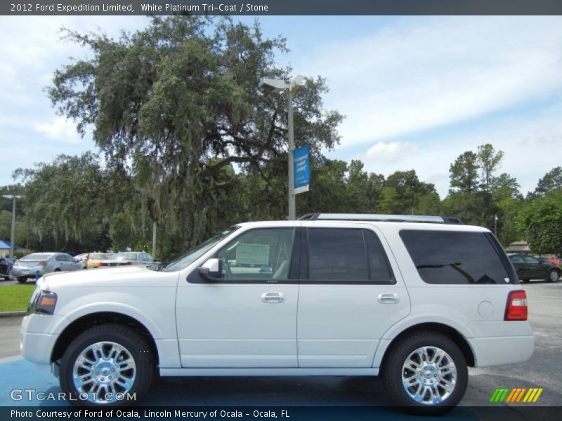 White Platinum Tri-Coat / Stone 2012 Ford Expedition Limited