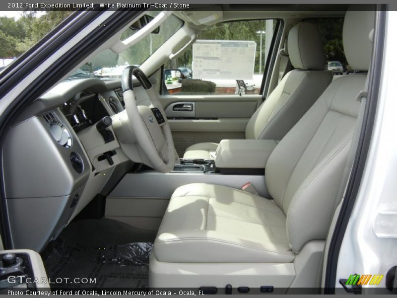 White Platinum Tri-Coat / Stone 2012 Ford Expedition Limited