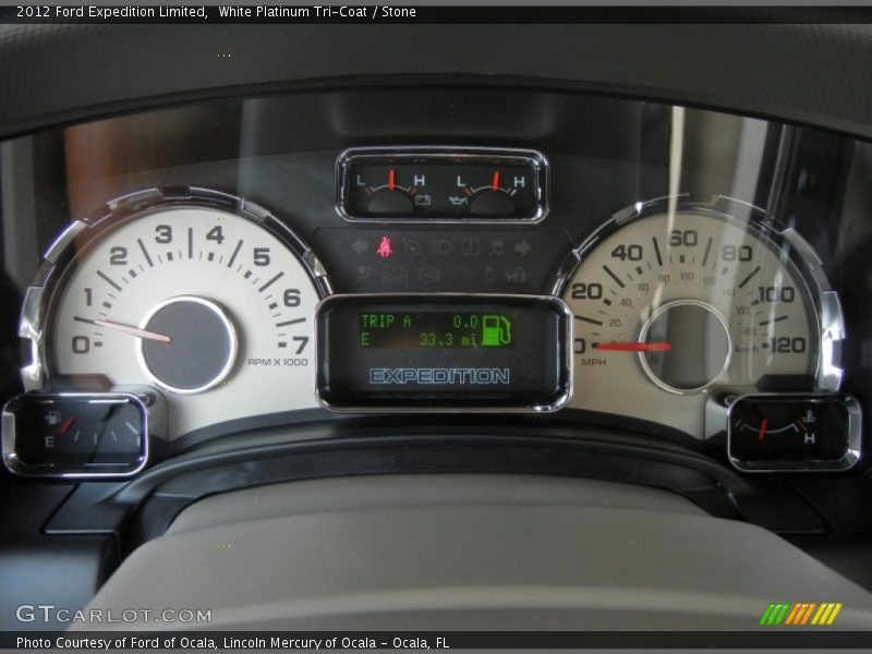 White Platinum Tri-Coat / Stone 2012 Ford Expedition Limited