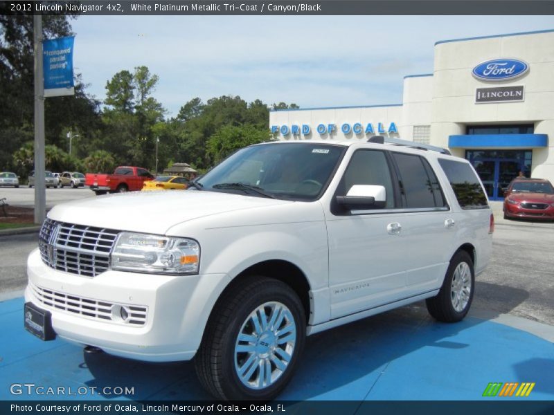 White Platinum Metallic Tri-Coat / Canyon/Black 2012 Lincoln Navigator 4x2
