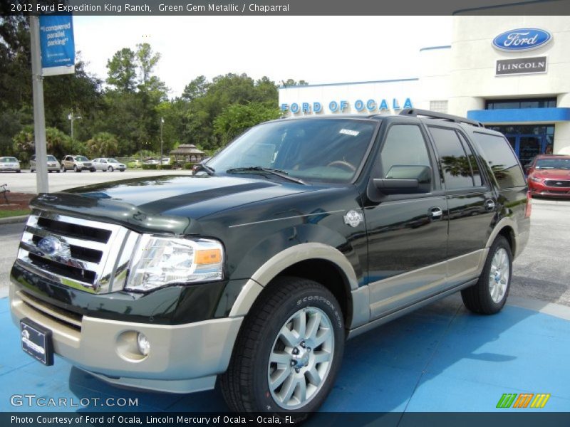 Green Gem Metallic / Chaparral 2012 Ford Expedition King Ranch
