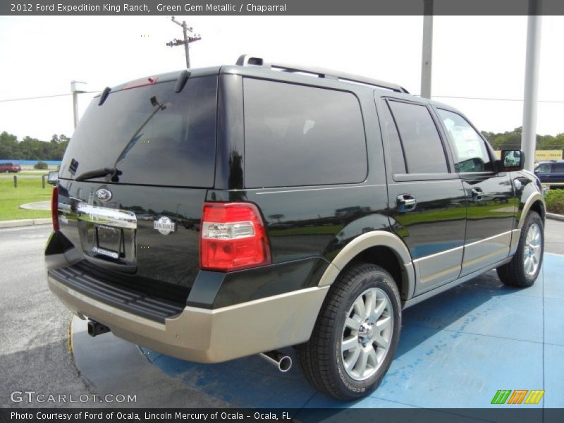 Green Gem Metallic / Chaparral 2012 Ford Expedition King Ranch