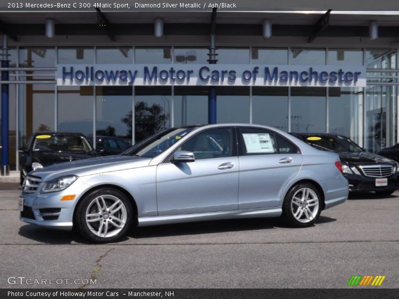 Diamond Silver Metallic / Ash/Black 2013 Mercedes-Benz C 300 4Matic Sport