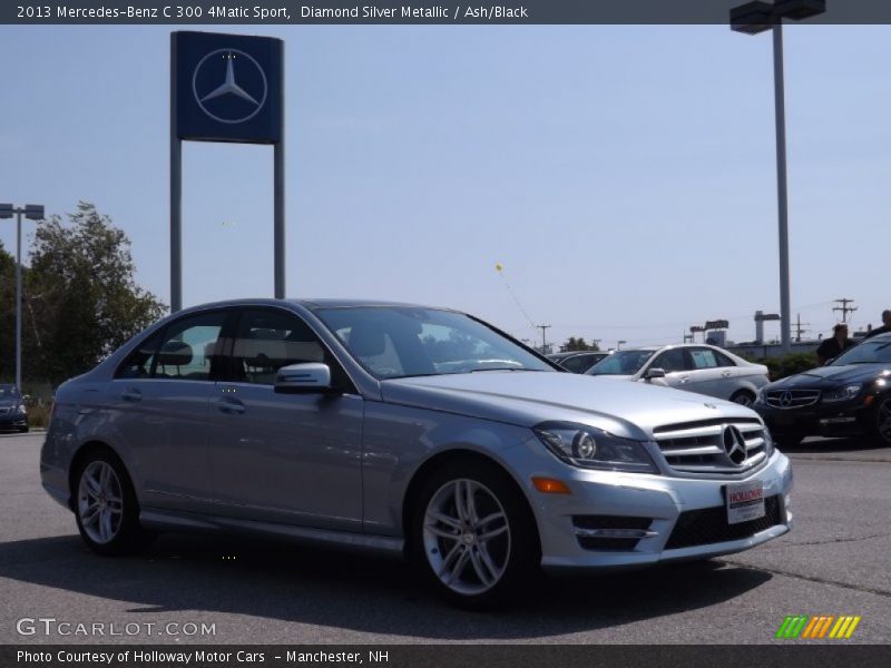 Diamond Silver Metallic / Ash/Black 2013 Mercedes-Benz C 300 4Matic Sport