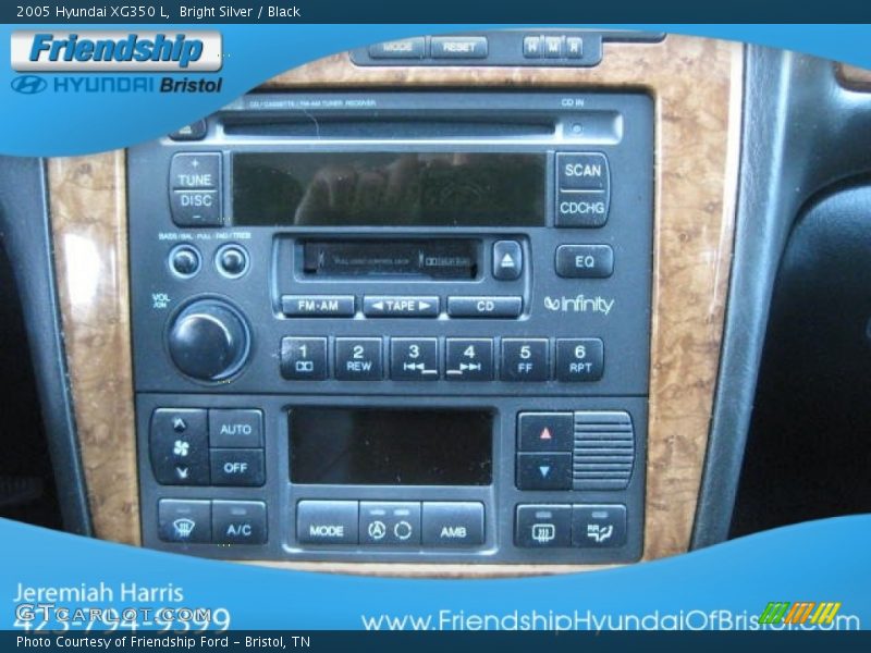 Bright Silver / Black 2005 Hyundai XG350 L