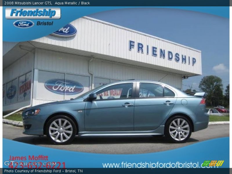 Aqua Metallic / Black 2008 Mitsubishi Lancer GTS