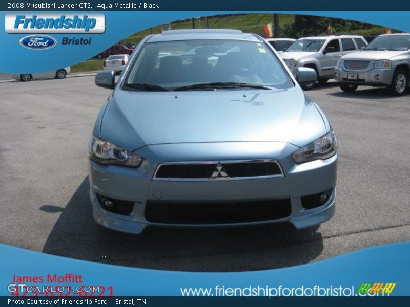 Aqua Metallic / Black 2008 Mitsubishi Lancer GTS