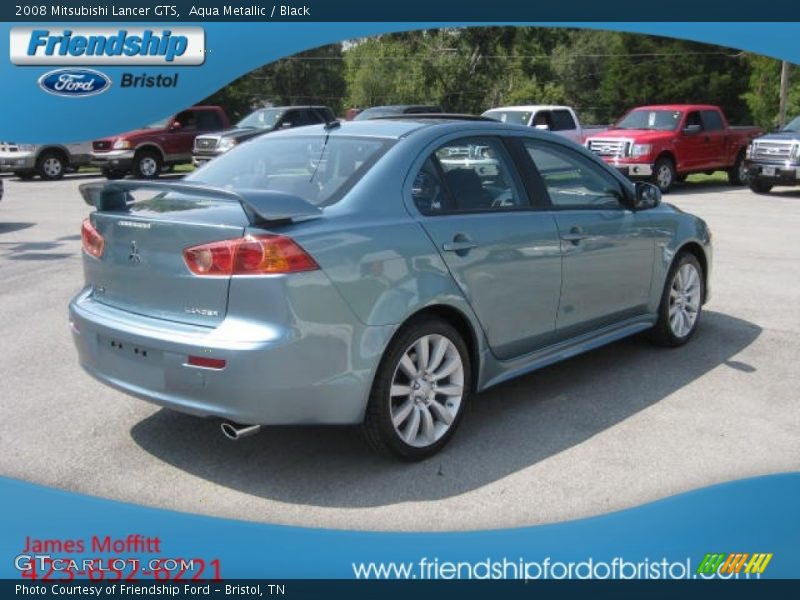 Aqua Metallic / Black 2008 Mitsubishi Lancer GTS