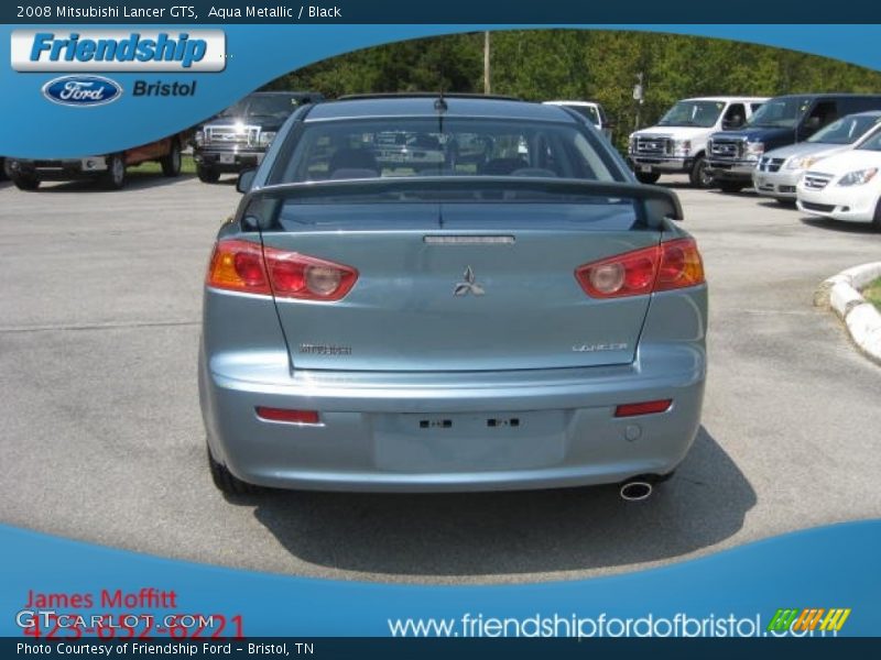 Aqua Metallic / Black 2008 Mitsubishi Lancer GTS