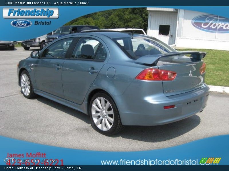 Aqua Metallic / Black 2008 Mitsubishi Lancer GTS