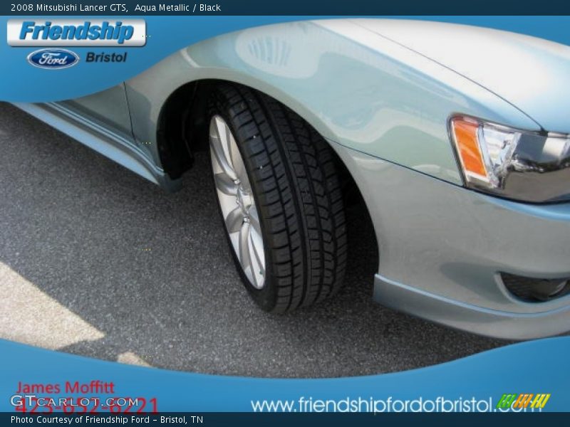 Aqua Metallic / Black 2008 Mitsubishi Lancer GTS