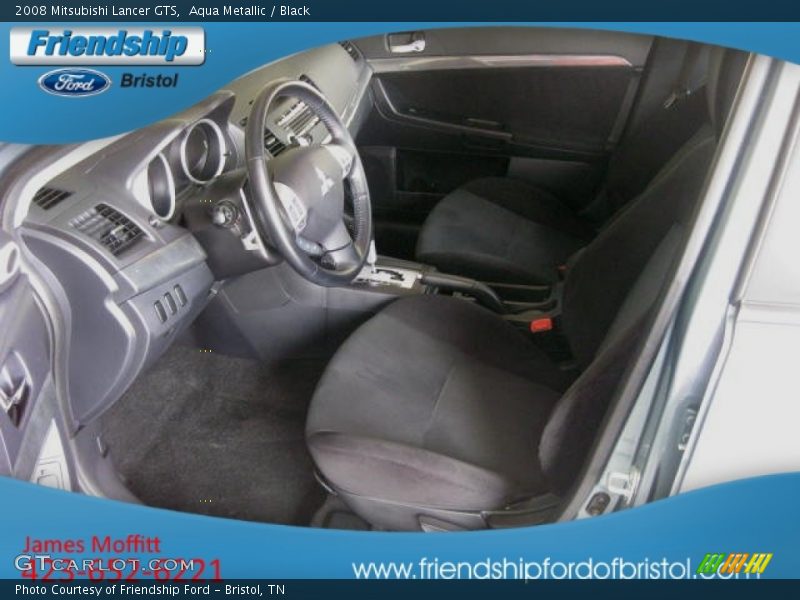 Aqua Metallic / Black 2008 Mitsubishi Lancer GTS