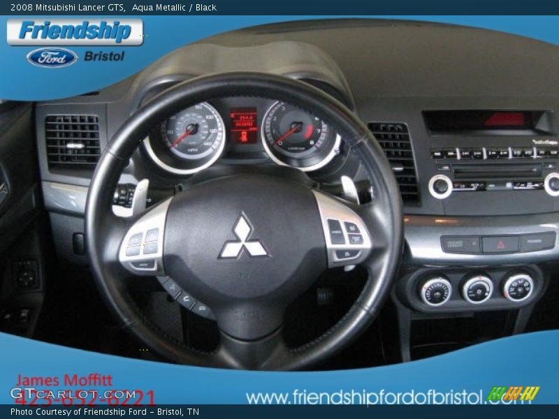Aqua Metallic / Black 2008 Mitsubishi Lancer GTS