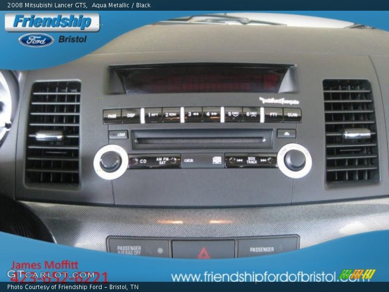 Aqua Metallic / Black 2008 Mitsubishi Lancer GTS