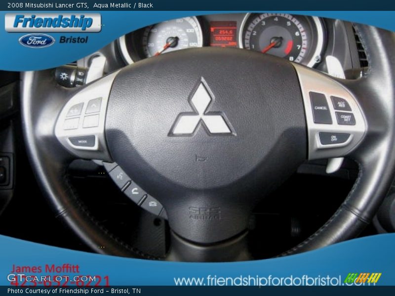 Aqua Metallic / Black 2008 Mitsubishi Lancer GTS