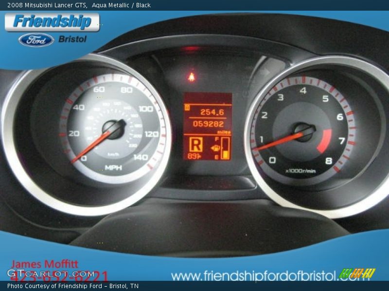 Aqua Metallic / Black 2008 Mitsubishi Lancer GTS