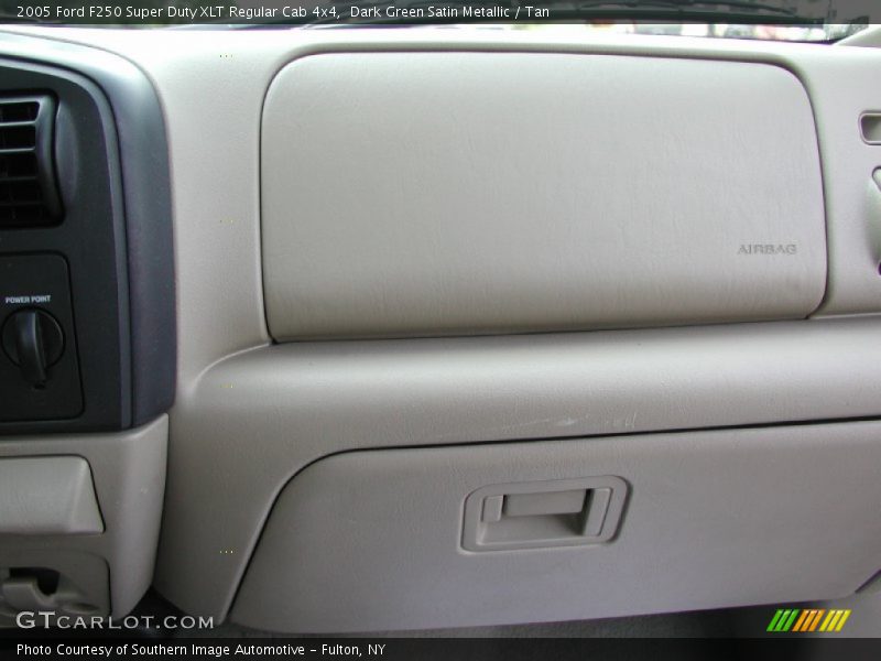 Dark Green Satin Metallic / Tan 2005 Ford F250 Super Duty XLT Regular Cab 4x4