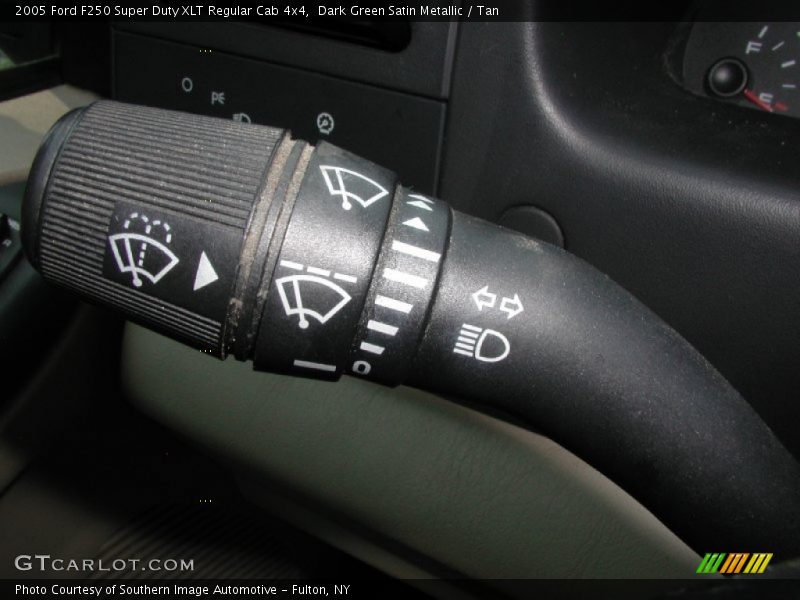 Dark Green Satin Metallic / Tan 2005 Ford F250 Super Duty XLT Regular Cab 4x4