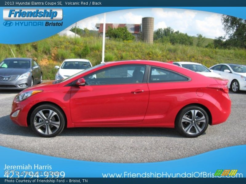 Volcanic Red / Black 2013 Hyundai Elantra Coupe SE