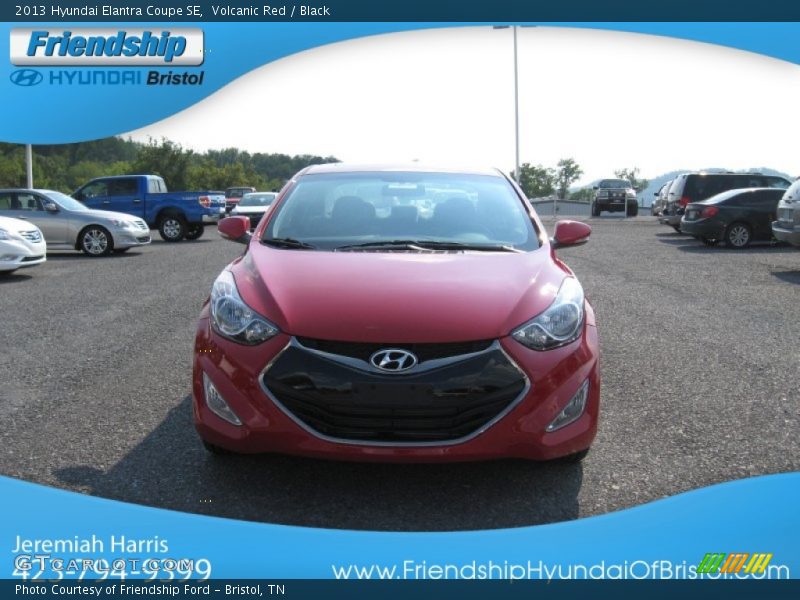 Volcanic Red / Black 2013 Hyundai Elantra Coupe SE