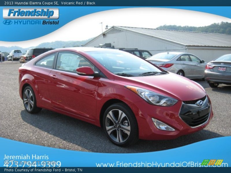Volcanic Red / Black 2013 Hyundai Elantra Coupe SE
