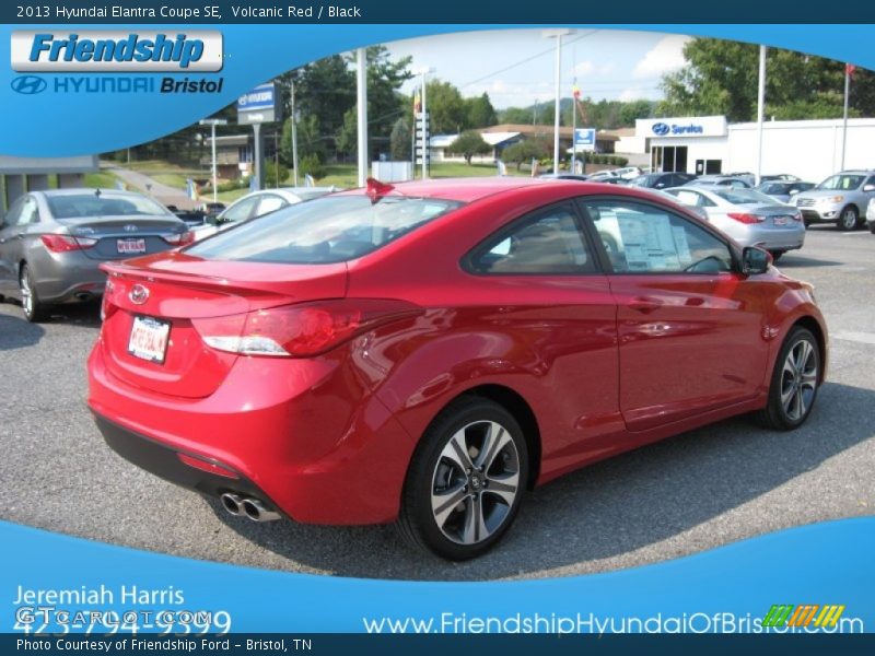 Volcanic Red / Black 2013 Hyundai Elantra Coupe SE