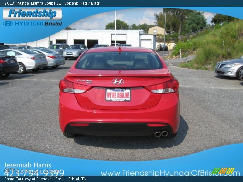 Volcanic Red / Black 2013 Hyundai Elantra Coupe SE