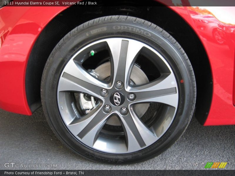 Volcanic Red / Black 2013 Hyundai Elantra Coupe SE
