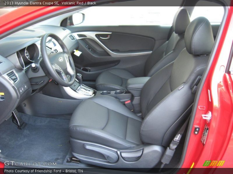 Volcanic Red / Black 2013 Hyundai Elantra Coupe SE