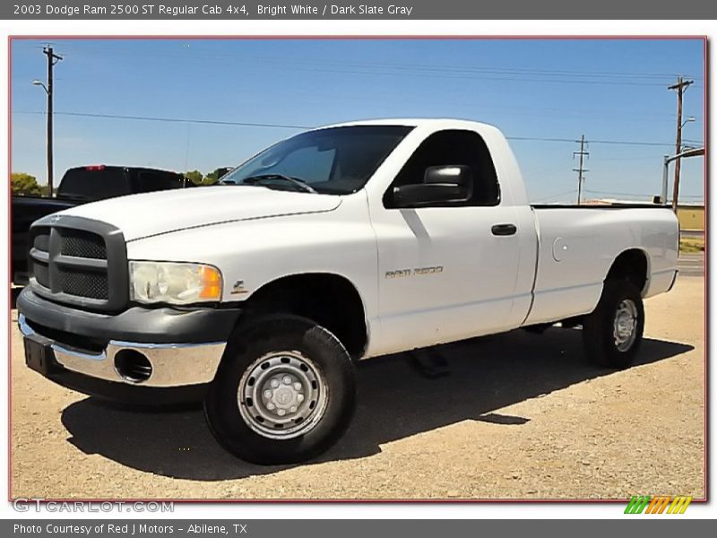 Bright White / Dark Slate Gray 2003 Dodge Ram 2500 ST Regular Cab 4x4