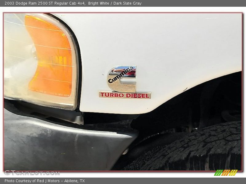 Bright White / Dark Slate Gray 2003 Dodge Ram 2500 ST Regular Cab 4x4