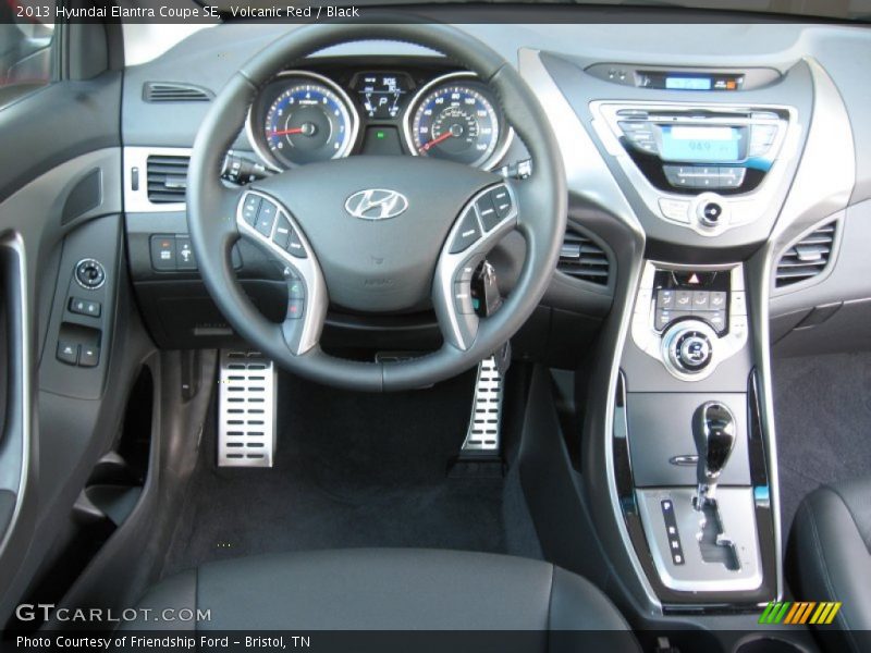 Volcanic Red / Black 2013 Hyundai Elantra Coupe SE