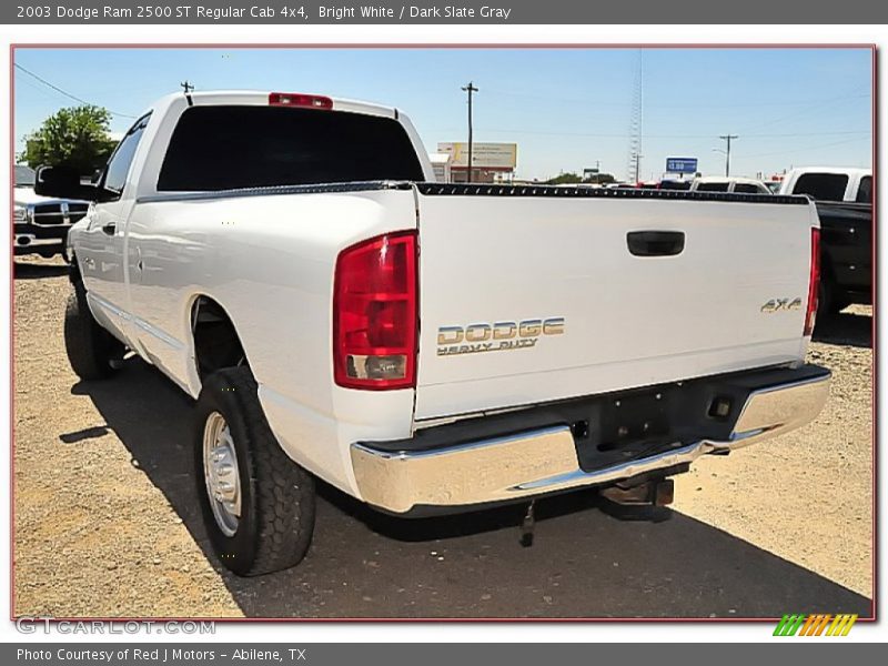 Bright White / Dark Slate Gray 2003 Dodge Ram 2500 ST Regular Cab 4x4