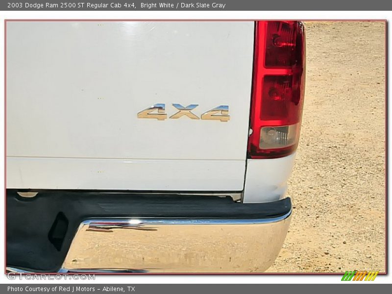 Bright White / Dark Slate Gray 2003 Dodge Ram 2500 ST Regular Cab 4x4